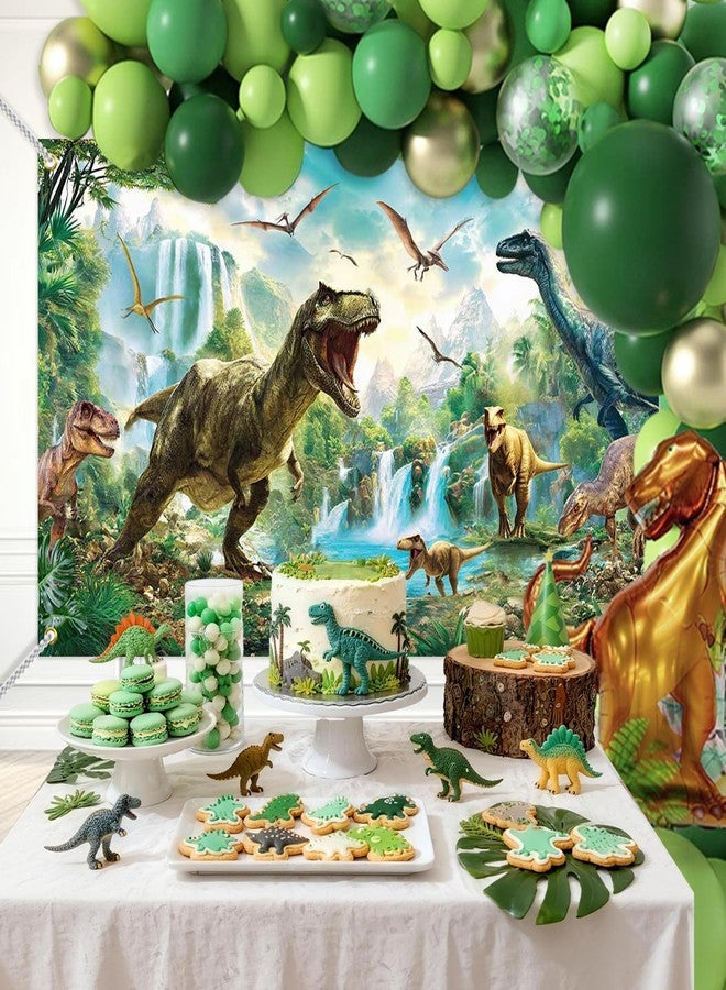 موكسيكا خلفية ديناصور من موتشيكا، لافتة عيد ميلاد سعيد، زينة لحفلات الأولاد والأطفال، ديكورات خلفية صور عيد ميلاد مستوحاة من حديقة الديناصورات، 70.8 × 43.3 بوصة - Image 2